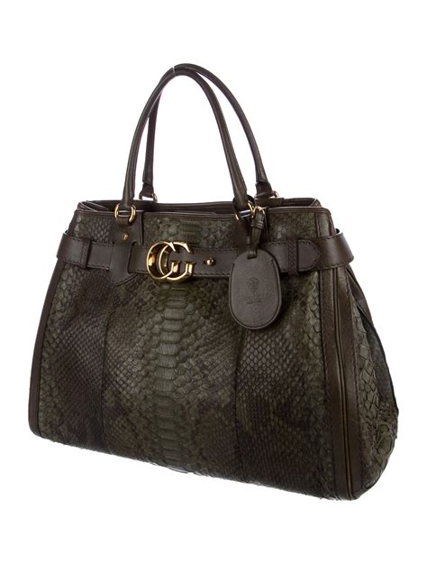 Gucci Large Python Running Tote 